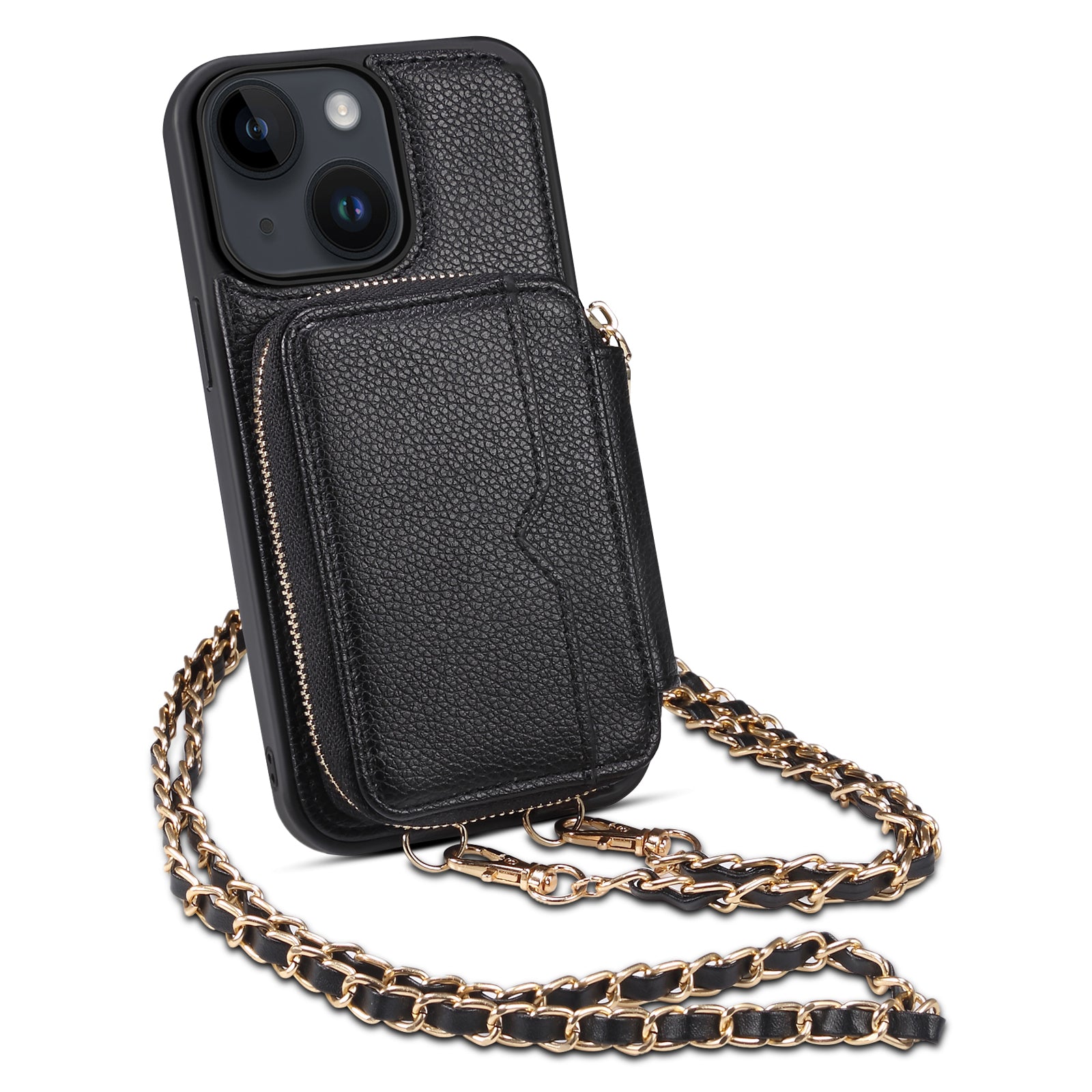 For iPhone 14 Plus Shoulder Strap Phone Bag Cell Phone Cover Kickstand Wallet PU Leather TPU Phone Case For iPhone 14 Plus Shoulder Strap Phone Bag Cell Phone Cover Kickstand Wallet PU Leather TPU Phone Case